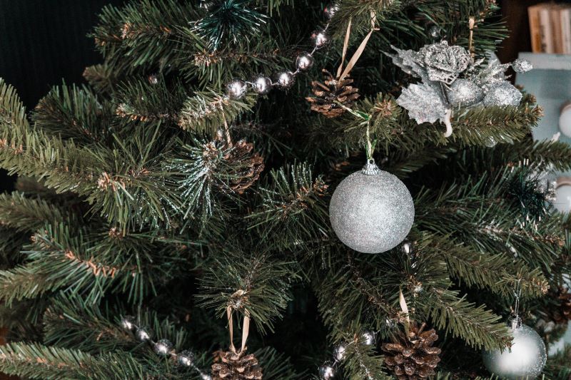 white ball on the tree
